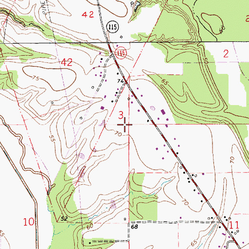 Topographic Map of Parish Governing Authority District 6, LA