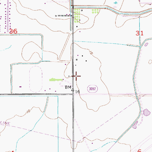 Topographic Map of Parish Governing Authority District 6, LA