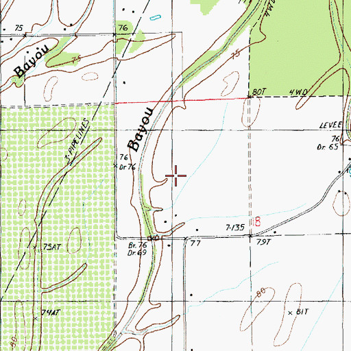 Topographic Map of Parish Governing Authority District 6, LA