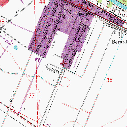 Topographic Map of Parish Governing Authority District 6, LA
