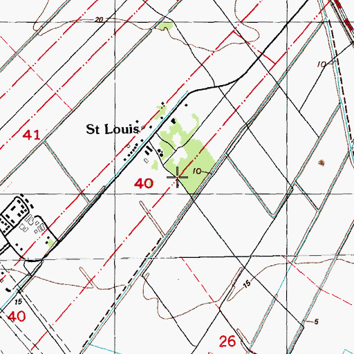 Topographic Map of Parish Governing Authority District 6, LA