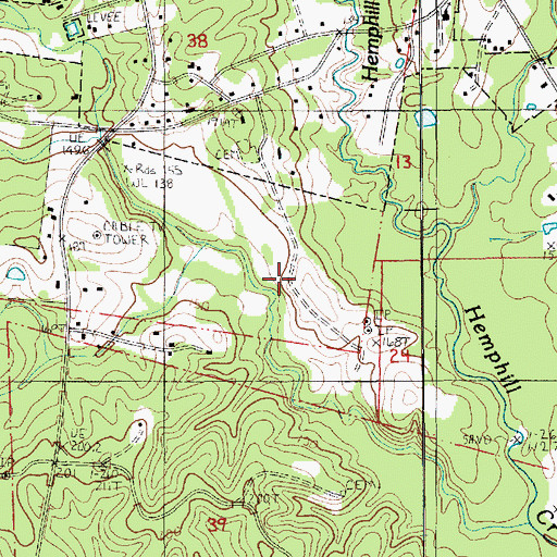 Topographic Map of Parish Governing Authority District 6, LA