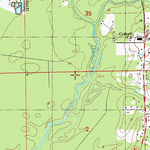 Topographic Map of Parish Governing Authority District 6, LA