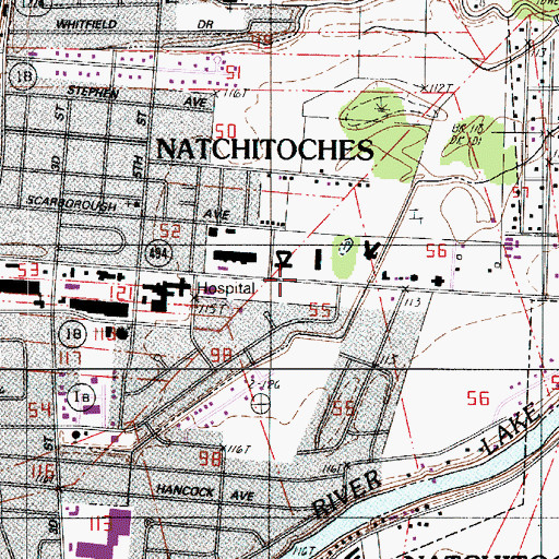 Topographic Map of Parish Governing Authority District 6, LA