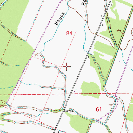 Topographic Map of Parish Governing Authority District 6, LA