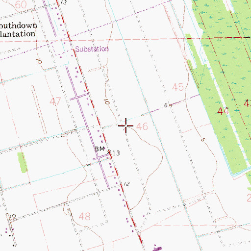 Topographic Map of Parish Governing Authority District 6, LA