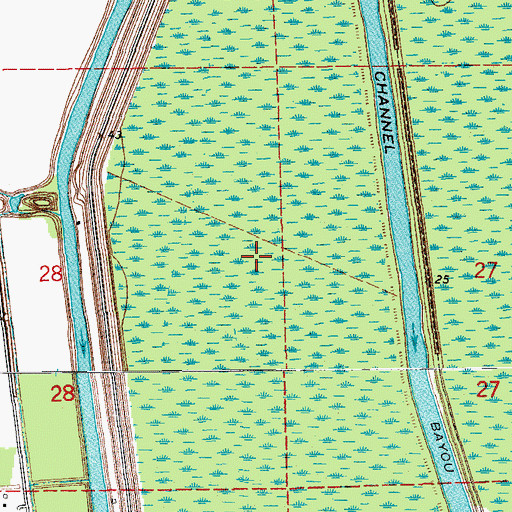 Topographic Map of Parish Governing Authority District 6, LA