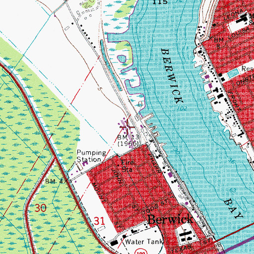 Topographic Map of Parish Governing Authority District 6, LA