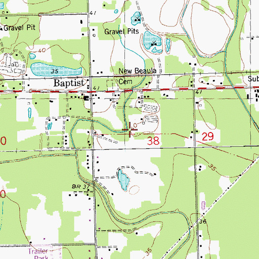 Topographic Map of Parish Governing Authority District 6, LA