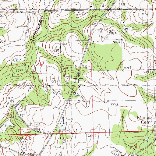 Topographic Map of Parish Governing Authority District 6, LA