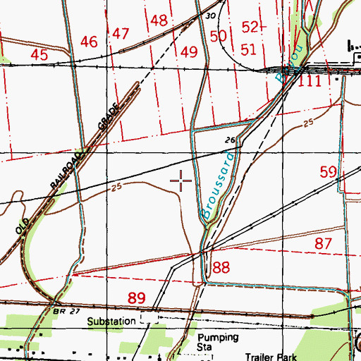 Topographic Map of Parish Governing Authority District 6, LA