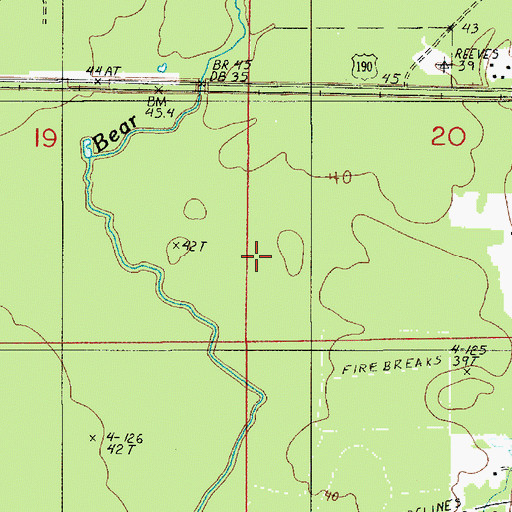 Topographic Map of Parish Governing Authority District 7, LA