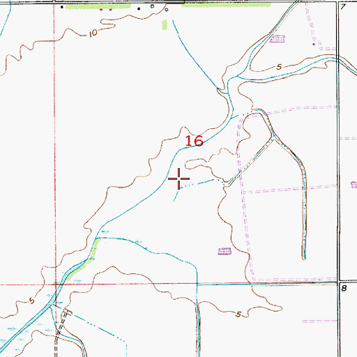 Topographic Map of Parish Governing Authority District 7, LA