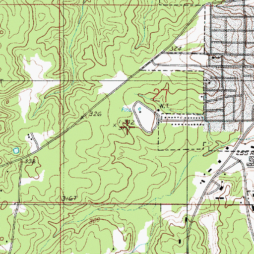 Topographic Map of Parish Governing Authority District 7, LA