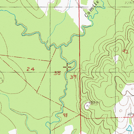 Topographic Map of Parish Governing Authority District 7, LA