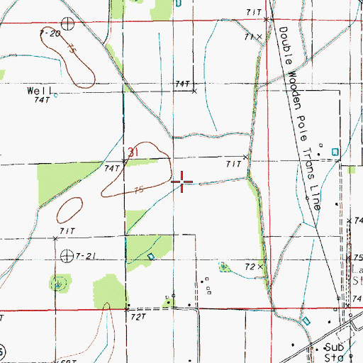 Topographic Map of Parish Governing Authority District 7, LA