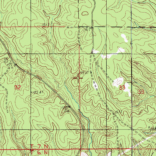 Topographic Map of Parish Governing Authority District 7, LA