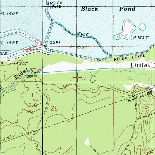 Topographic Map of Parish Governing Authority District 7, LA