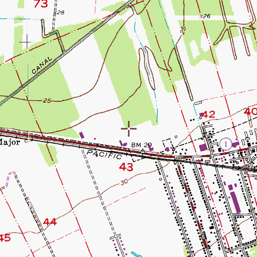 Topographic Map of Parish Governing Authority District 7, LA