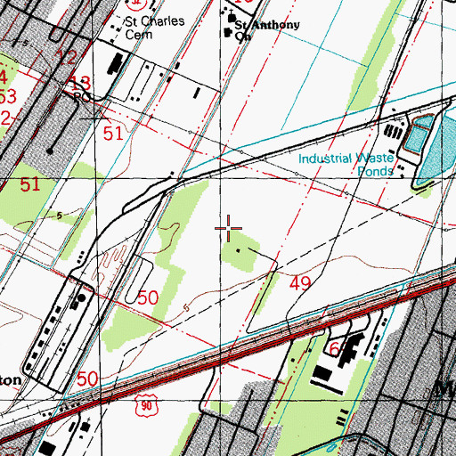 Topographic Map of Parish Governing Authority District 7, LA