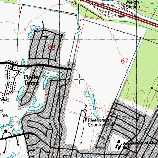 Topographic Map of Parish Governing Authority District 7, LA