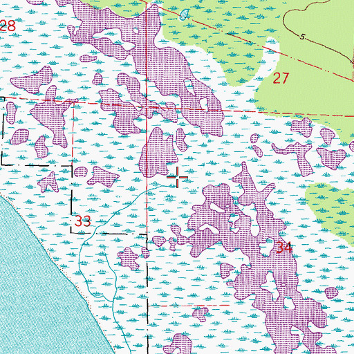 Topographic Map of Parish Governing Authority District 7, LA