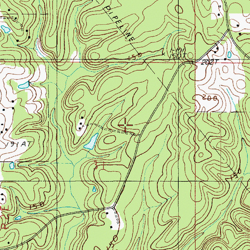 Topographic Map of Parish Governing Authority District 7, LA