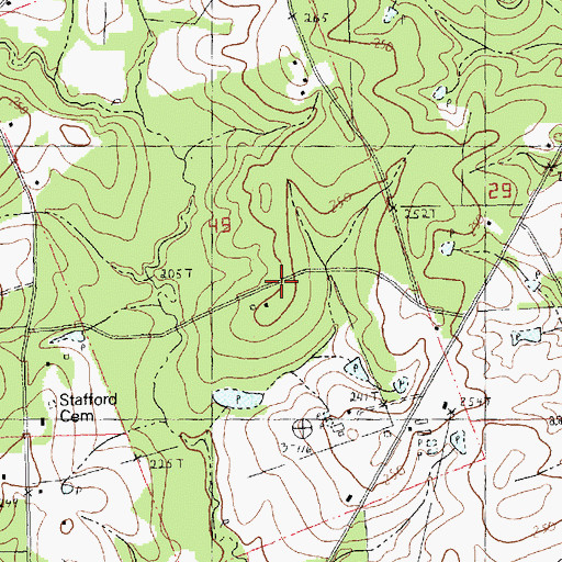 Topographic Map of Parish Governing Authority District 7, LA
