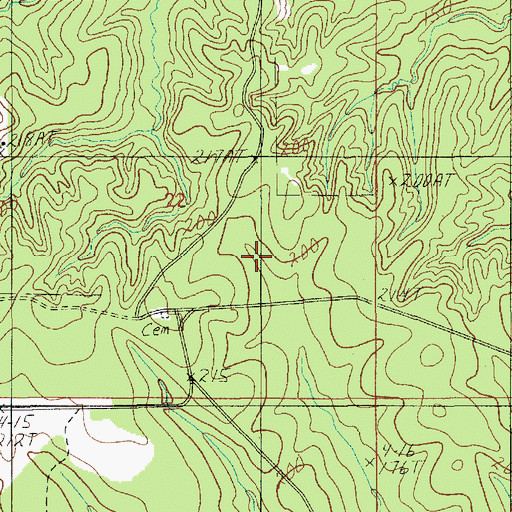 Topographic Map of Parish Governing Authority District 7, LA