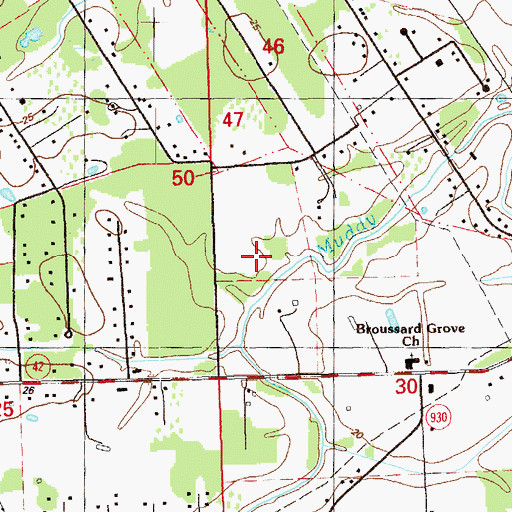 Topographic Map of Parish Governing Authority District 7, LA