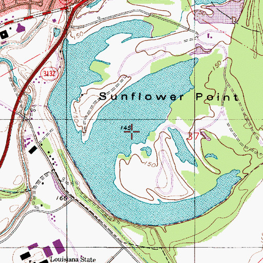 Topographic Map of Parish Governing Authority District 8, LA