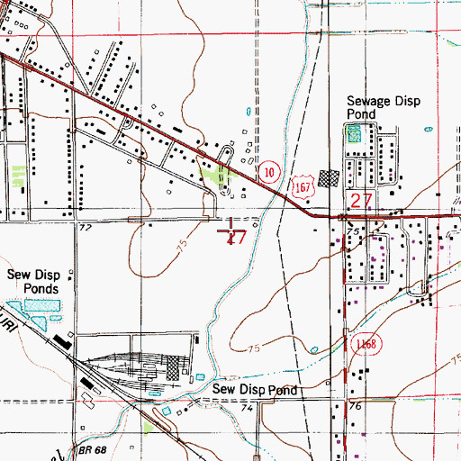 Topographic Map of Parish Governing Authority District 8, LA