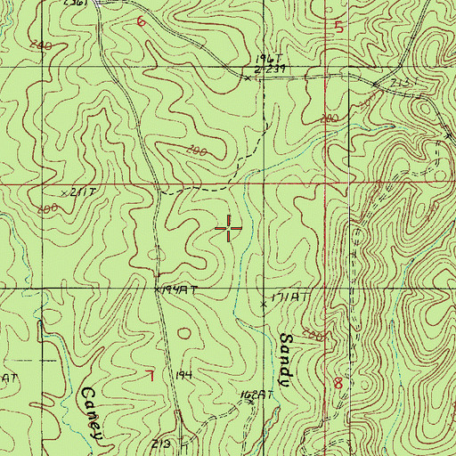 Topographic Map of Parish Governing Authority District 8, LA