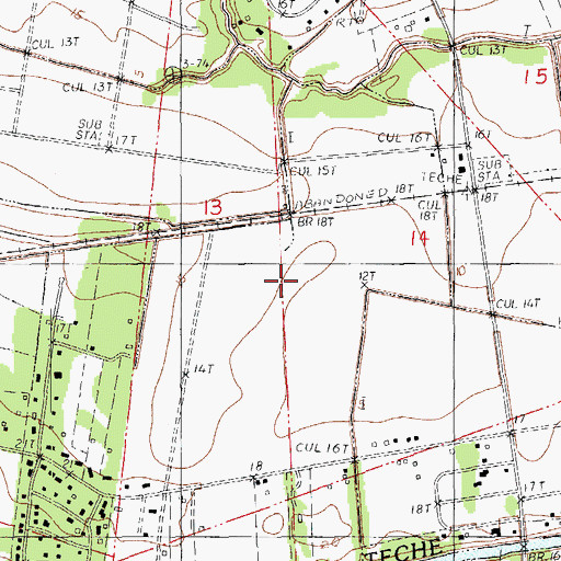 Topographic Map of Parish Governing Authority District 8, LA