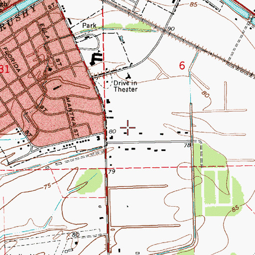 Topographic Map of Parish Governing Authority District 8, LA