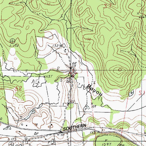 Topographic Map of Parish Governing Authority District 8, LA