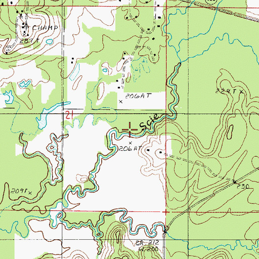 Topographic Map of Parish Governing Authority District 8, LA