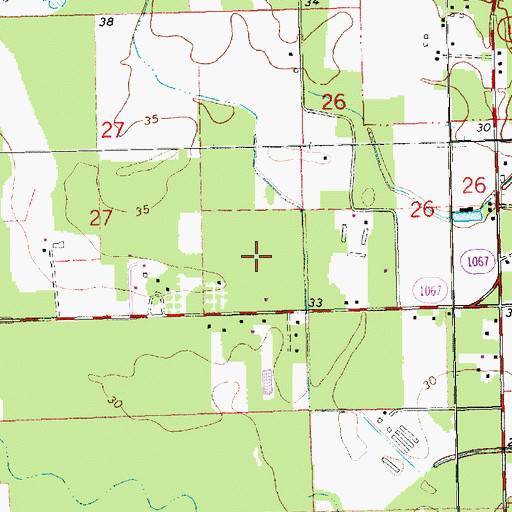 Topographic Map of Parish Governing Authority District 8, LA