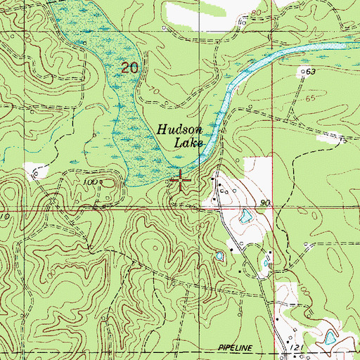 Topographic Map of Parish Governing Authority District 8, LA