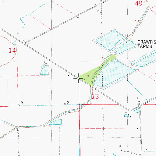 Topographic Map of Parish Governing Authority District 8, LA