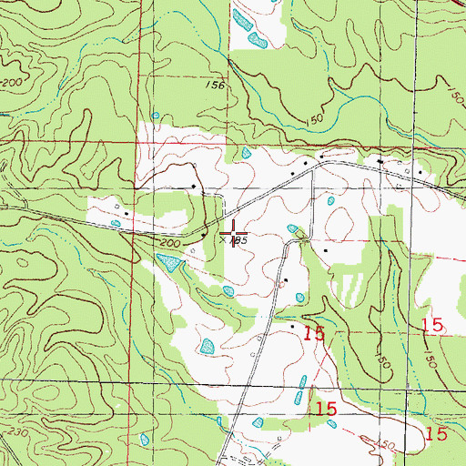 Topographic Map of Parish Governing Authority District 8 (historical), LA