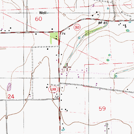 Topographic Map of Parish Governing Authority District 9, LA