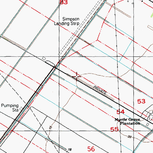 Topographic Map of Parish Governing Authority District 9, LA