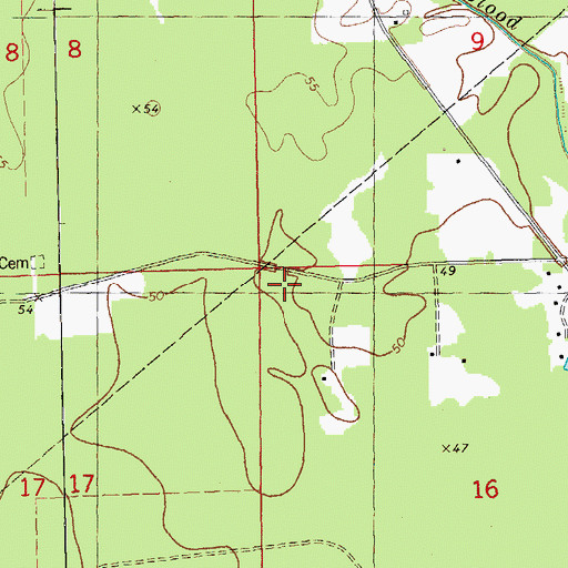 Topographic Map of Parish Governing Authority District 9, LA