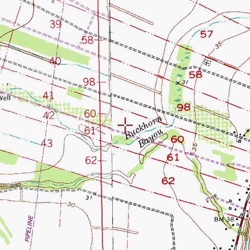 Topographic Map of Parish Governing Authority District 9, LA