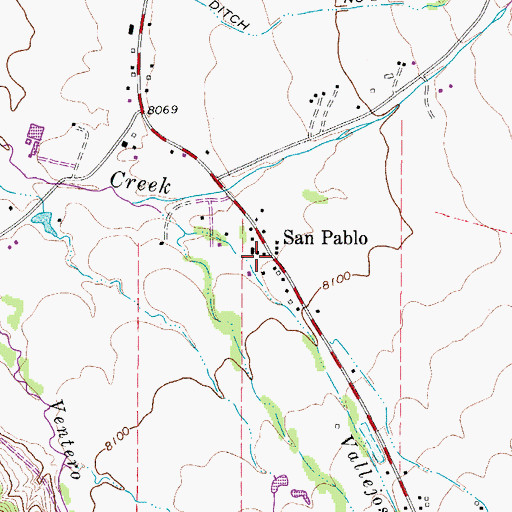 Topographic Map of San Pablo, CO