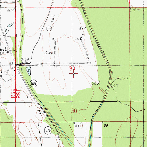 Topographic Map of Parish Governing Authority District 9, LA