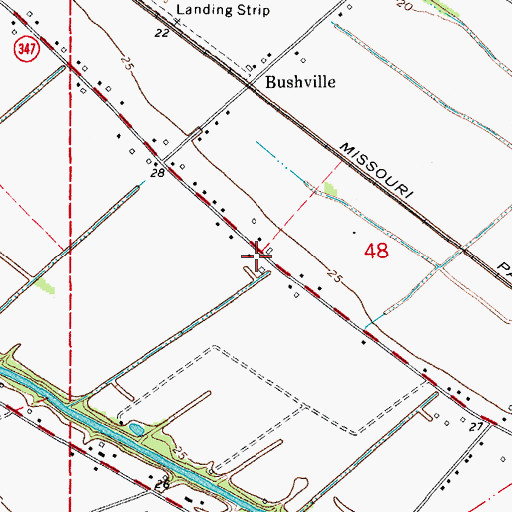 Topographic Map of Parish Governing Authority District 9, LA