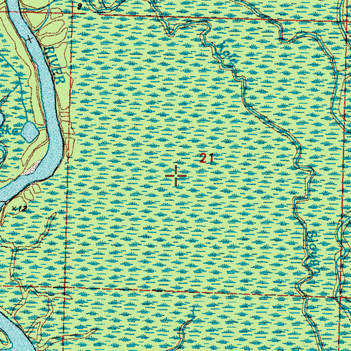 Topographic Map of Parish Governing Authority District 9, LA