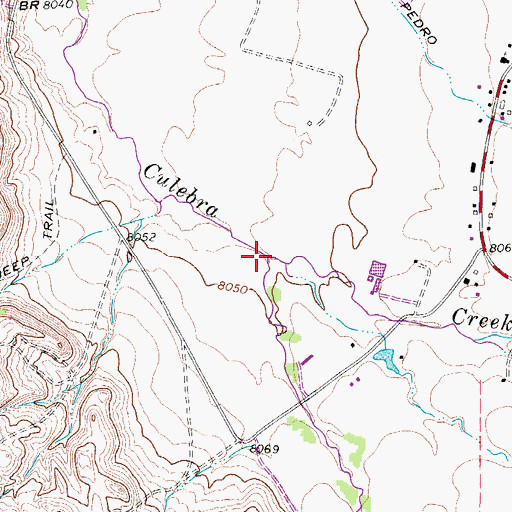 Topographic Map of Ventero Creek, CO
